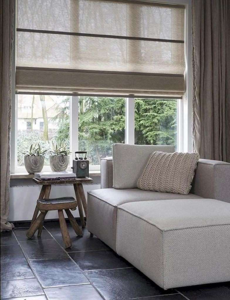 Katlamalı Perde Naturel Keten Tül Katlamalı Perde