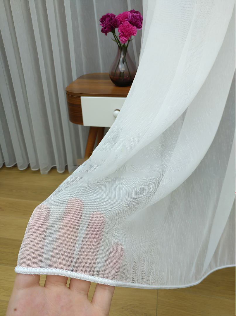 Mutfak Tül Perde - Şantuklu Tül Perde Modern Perde