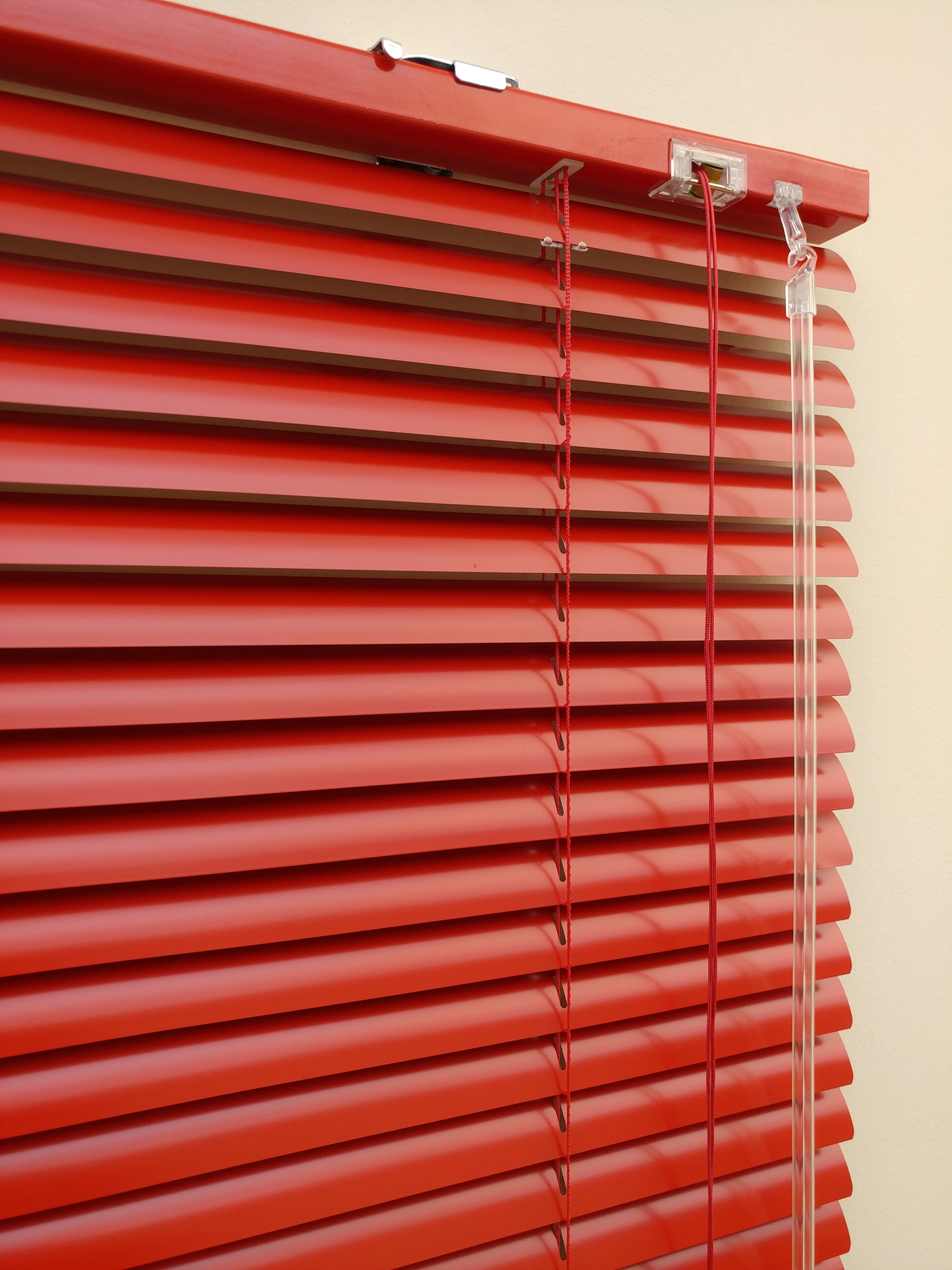Kırmızı - Alüminyum Jaluzi Perde - 25mm Kalınlığında- Kırmızı
