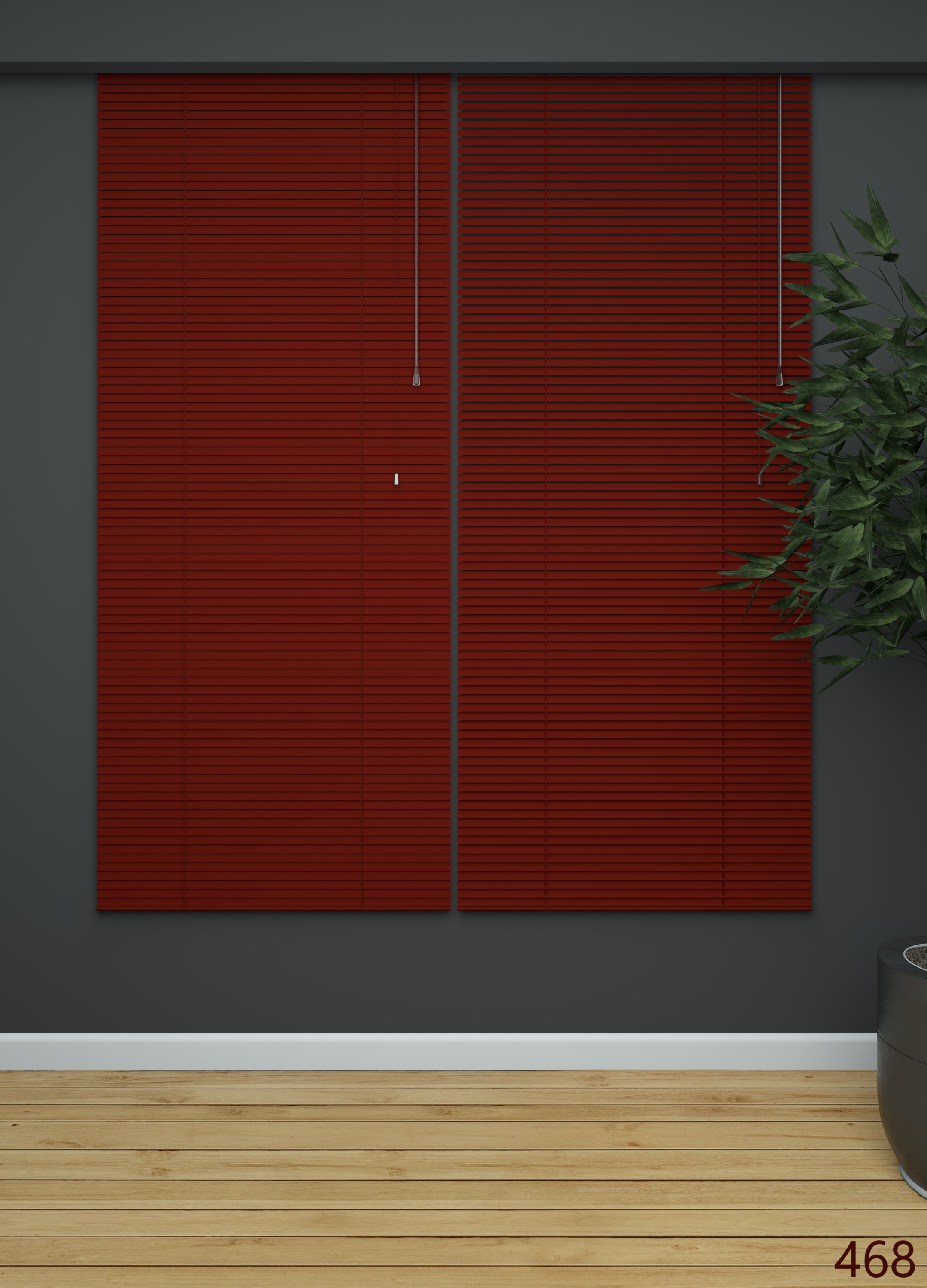 Kırmızı - Alüminyum Jaluzi Perde - 25mm Kalınlığında