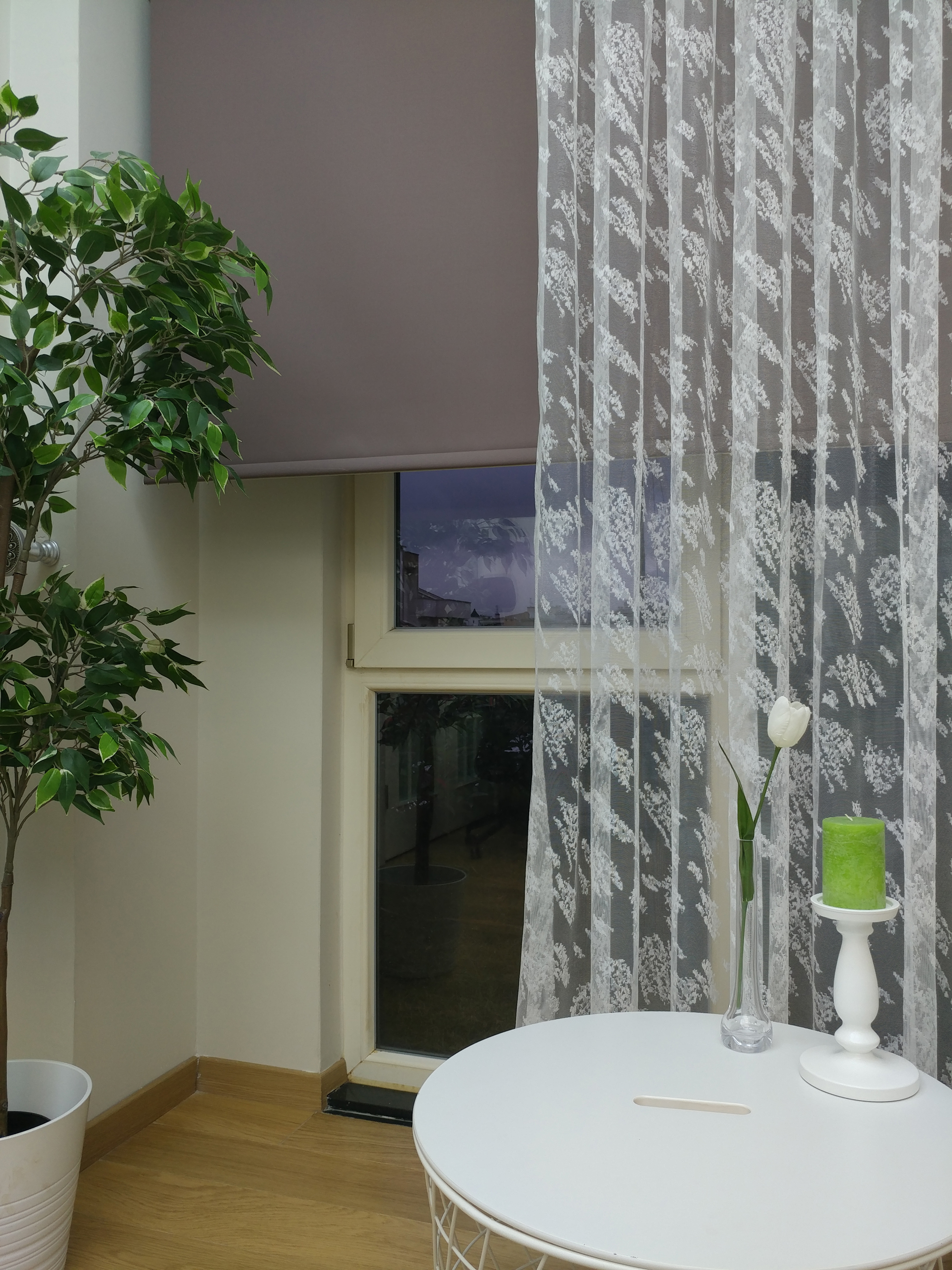 Salon Yatak Odası Spor Serpme Desenli Dantel 2021 Tül Perde- Ekru