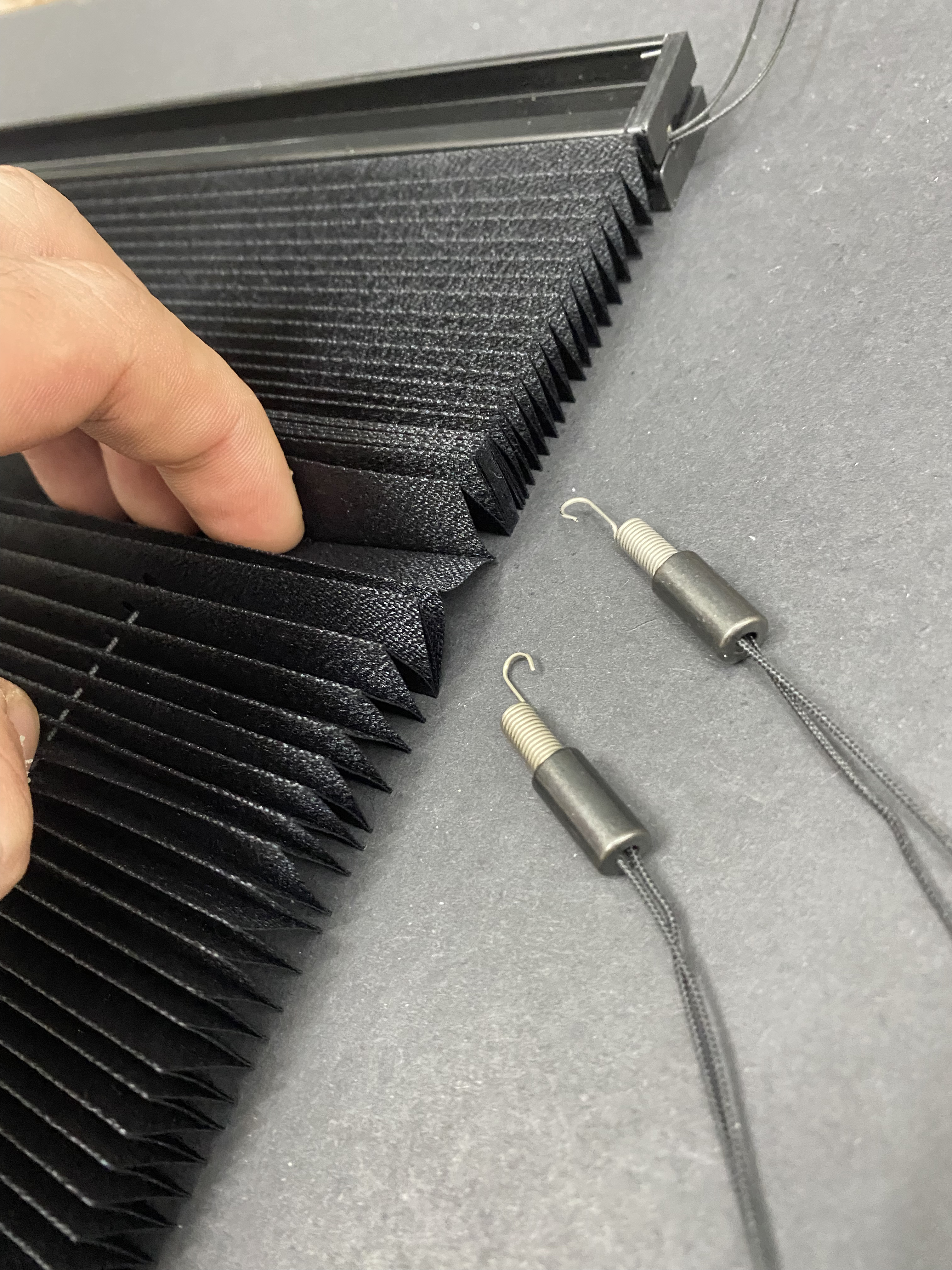 Plise Perde Siyah Renk