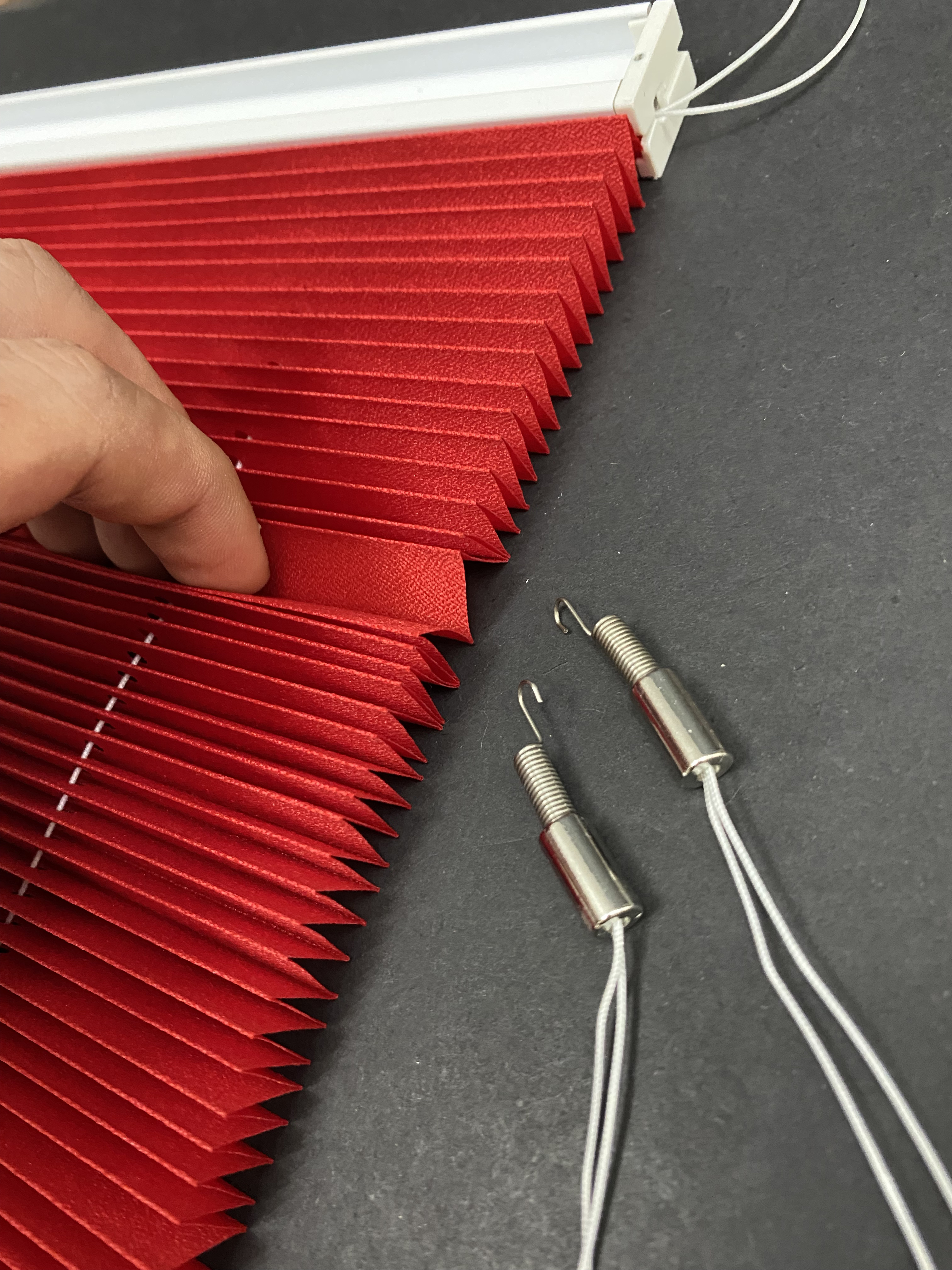 Plise Perde Kırmızı Renk