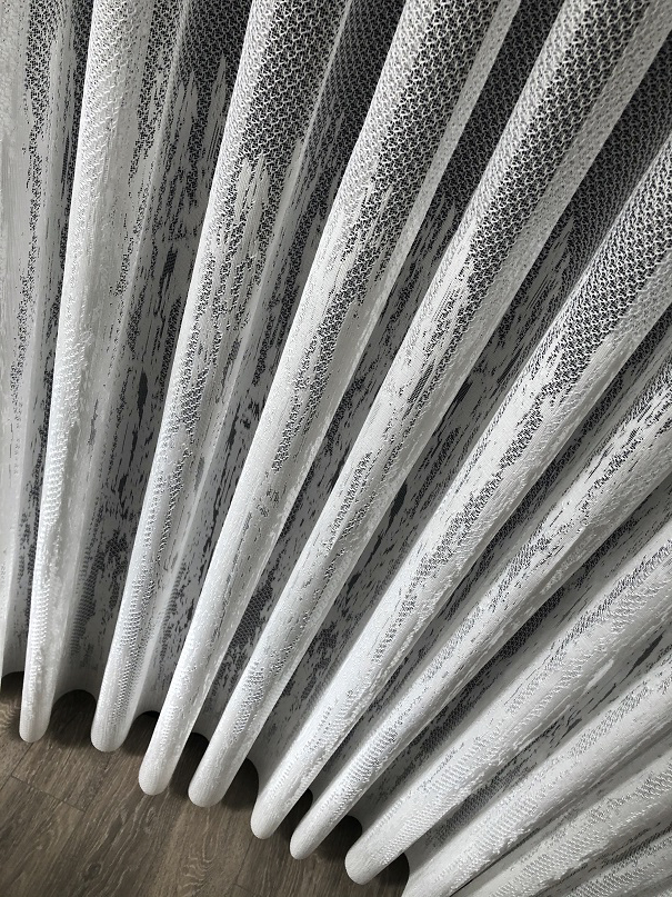 Alev Desen Tül Perde Tek Kanat - Ekru